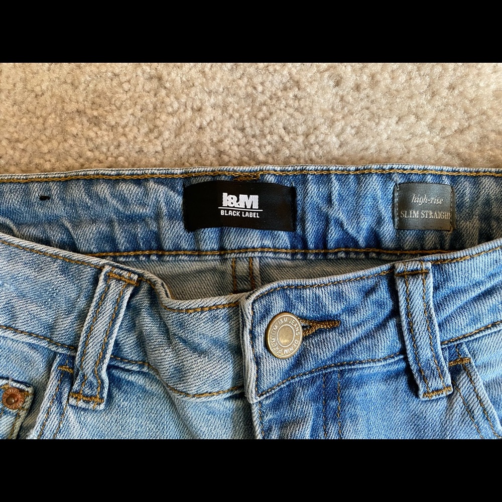 Women’s ripped high rise slim straight jeans - Picture 5 of 5